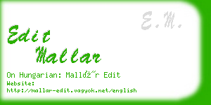 edit mallar business card